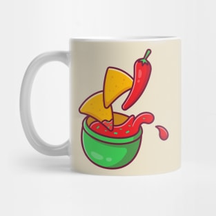 Nachos With Chilli Sauce Mug